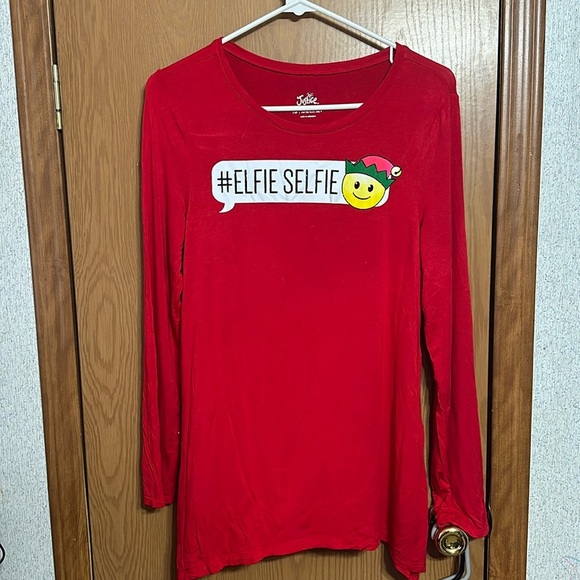 Justice Christmas Shirt Girls size 16 - Picture 1 of 4